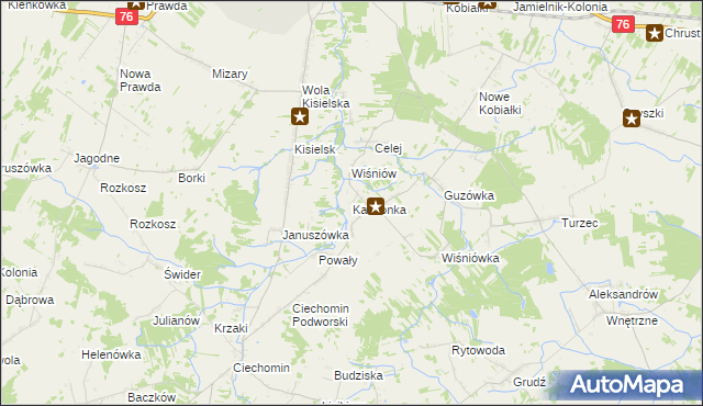 mapa Kamionka gmina Stoczek Łukowski, Kamionka gmina Stoczek Łukowski na mapie Targeo