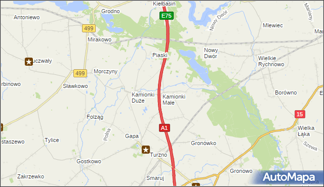 mapa Kamionki Małe, Kamionki Małe na mapie Targeo