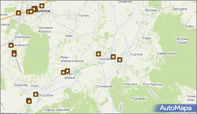 mapa Karczewice, Karczewice na mapie Targeo