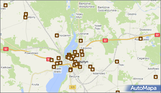 mapa Karpicko, Karpicko na mapie Targeo