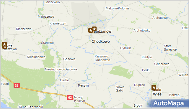 mapa Karwowo Duchowne, Karwowo Duchowne na mapie Targeo