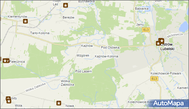 mapa Kaznów-Kolonia, Kaznów-Kolonia na mapie Targeo