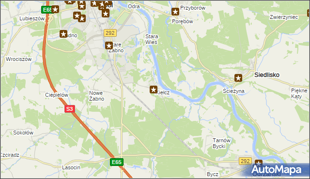 mapa Kiełcz, Kiełcz na mapie Targeo