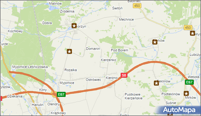 mapa Kierzenko, Kierzenko na mapie Targeo