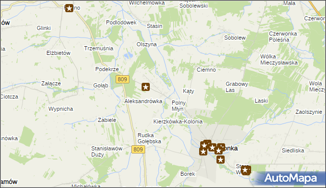 mapa Kierzkówka, Kierzkówka na mapie Targeo