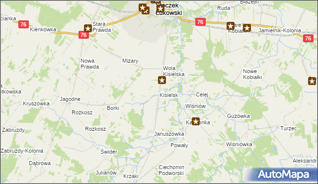 mapa Kisielsk, Kisielsk na mapie Targeo