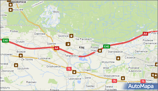 mapa Kłaj, Kłaj na mapie Targeo