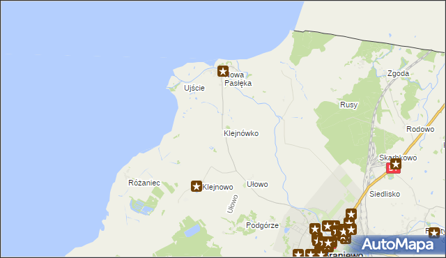 mapa Klejnówko, Klejnówko na mapie Targeo
