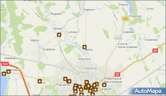 mapa Klępino, Klępino na mapie Targeo