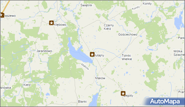 mapa Klutajny, Klutajny na mapie Targeo