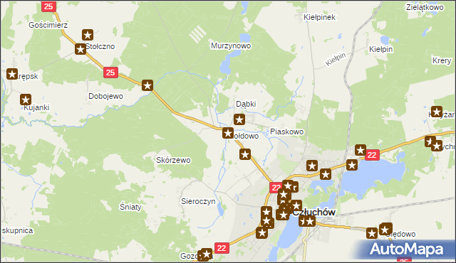 mapa Kołdowo, Kołdowo na mapie Targeo