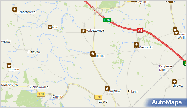 mapa Kolnica gmina Grodków, Kolnica gmina Grodków na mapie Targeo