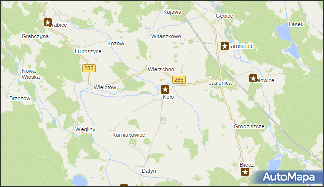 mapa Koło gmina Brody, Koło gmina Brody na mapie Targeo