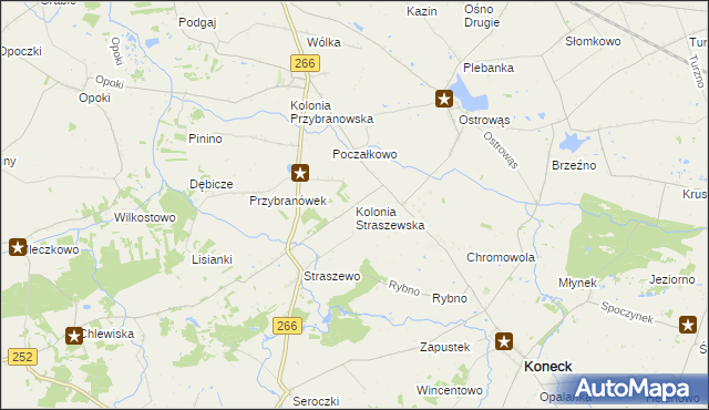 mapa Kolonia Straszewska, Kolonia Straszewska na mapie Targeo