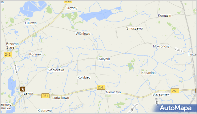 mapa Kołybki, Kołybki na mapie Targeo