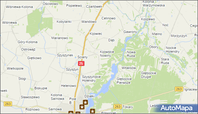 mapa Konstantynowo gmina Ślesin, Konstantynowo gmina Ślesin na mapie Targeo