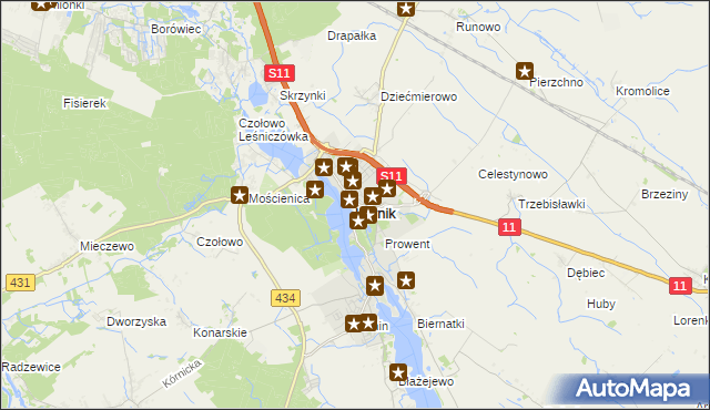 mapa Kórnik, Kórnik na mapie Targeo