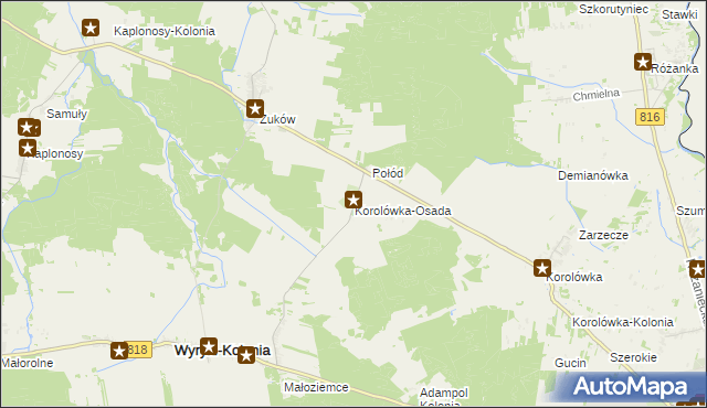 mapa Korolówka-Osada, Korolówka-Osada na mapie Targeo