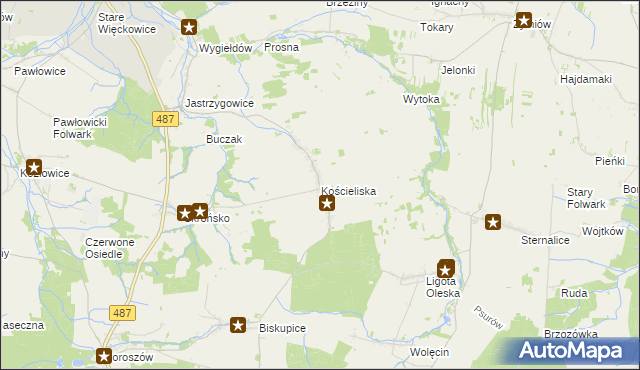 mapa Kościeliska, Kościeliska na mapie Targeo