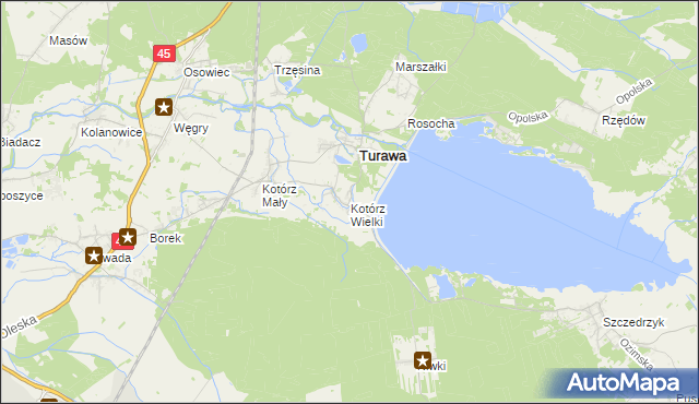 mapa Kotórz Wielki, Kotórz Wielki na mapie Targeo