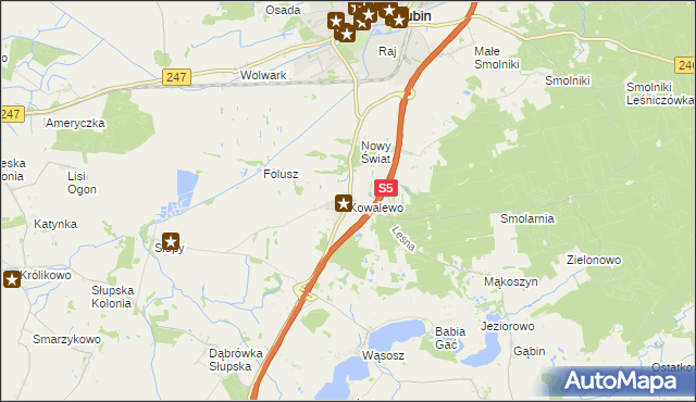 mapa Kowalewo gmina Szubin, Kowalewo gmina Szubin na mapie Targeo