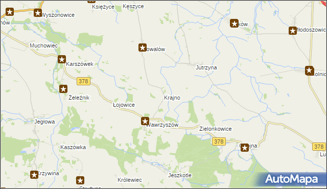 mapa Krajno, Krajno na mapie Targeo