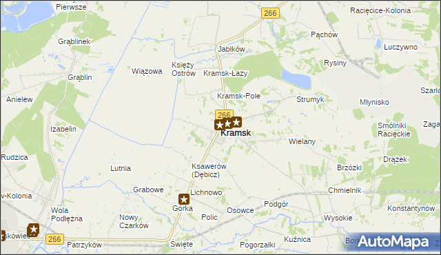 mapa Kramsk, Kramsk na mapie Targeo