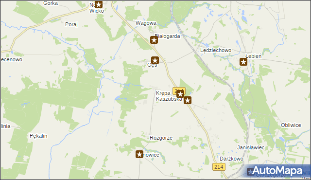 mapa Krępa Kaszubska, Krępa Kaszubska na mapie Targeo