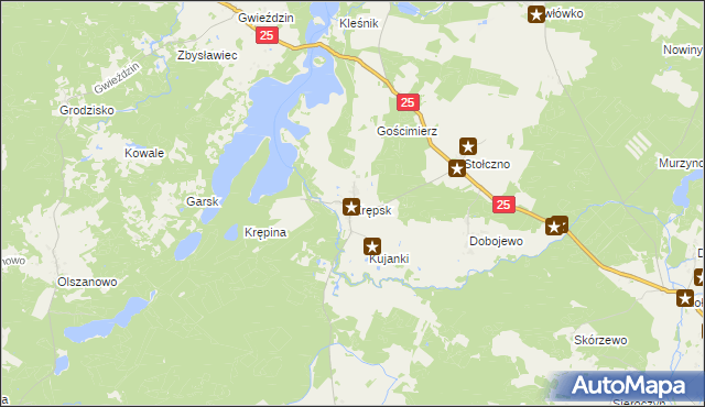 mapa Krępsk, Krępsk na mapie Targeo