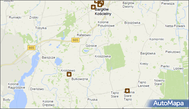 mapa Kroszówka, Kroszówka na mapie Targeo
