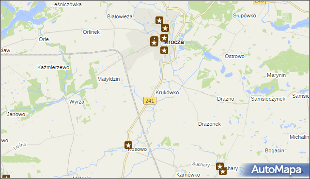 mapa Krukówko, Krukówko na mapie Targeo