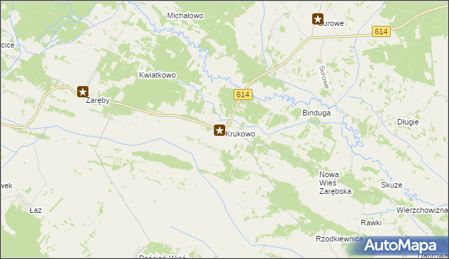 mapa Krukowo gmina Chorzele, Krukowo gmina Chorzele na mapie Targeo