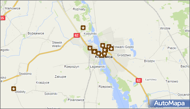 mapa Kruszwica, Kruszwica na mapie Targeo