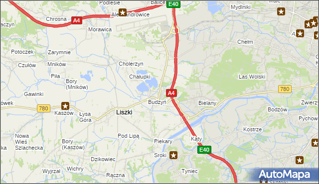 mapa Kryspinów, Kryspinów na mapie Targeo