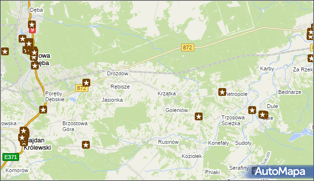 mapa Krzątka, Krzątka na mapie Targeo