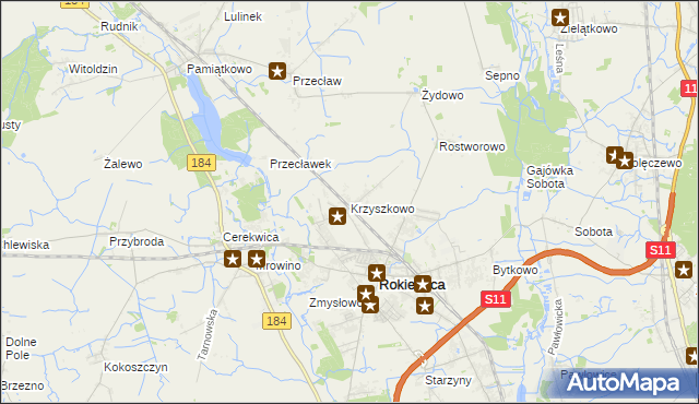 mapa Krzyszkowo, Krzyszkowo na mapie Targeo