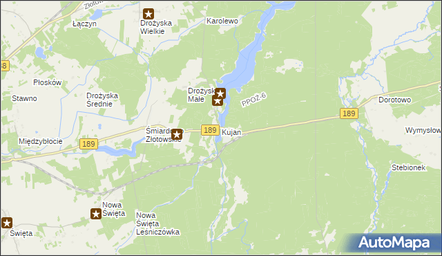 mapa Kujan, Kujan na mapie Targeo