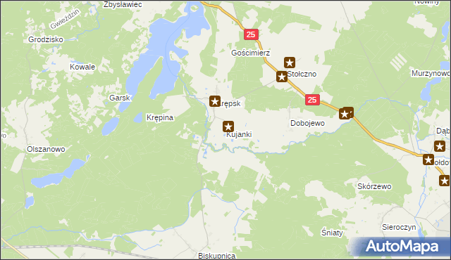 mapa Kujanki, Kujanki na mapie Targeo