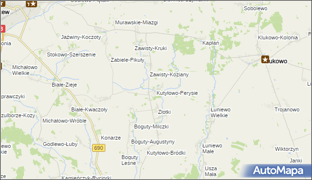 mapa Kutyłowo-Perysie, Kutyłowo-Perysie na mapie Targeo