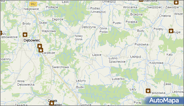 mapa Łajsce, Łajsce na mapie Targeo