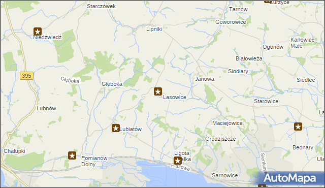 mapa Lasowice gmina Otmuchów, Lasowice gmina Otmuchów na mapie Targeo