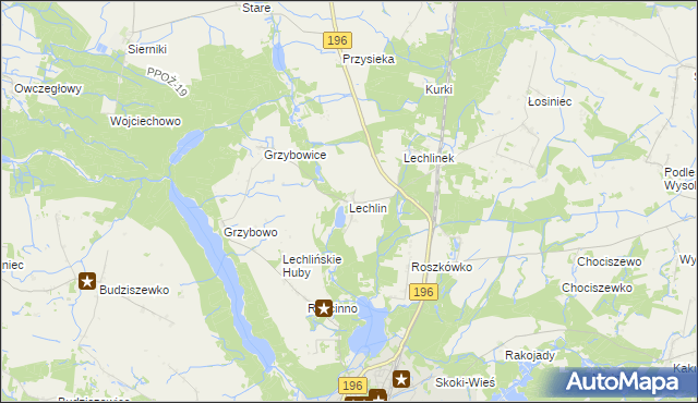 mapa Lechlin, Lechlin na mapie Targeo