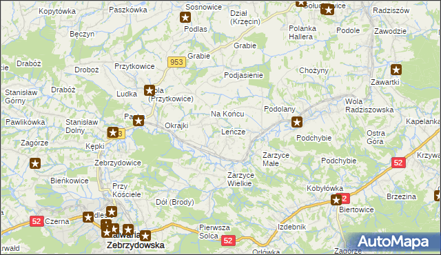 mapa Leńcze, Leńcze na mapie Targeo