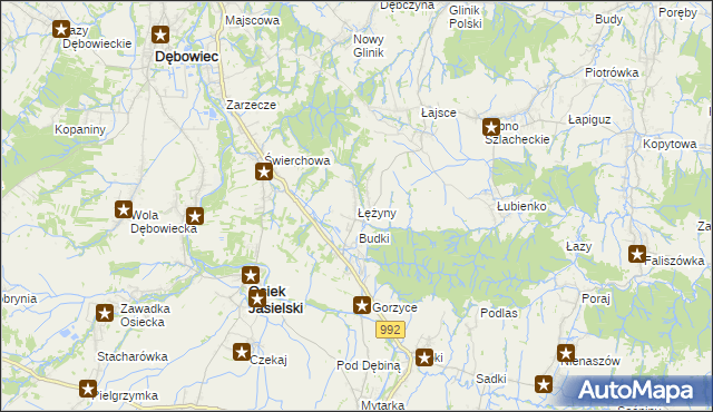 mapa Łężyny, Łężyny na mapie Targeo