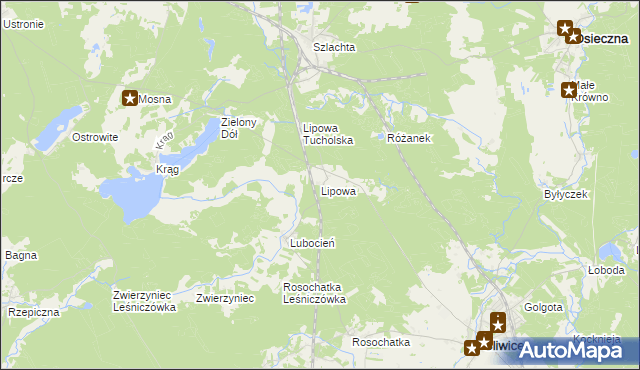 mapa Lipowa gmina Śliwice, Lipowa gmina Śliwice na mapie Targeo