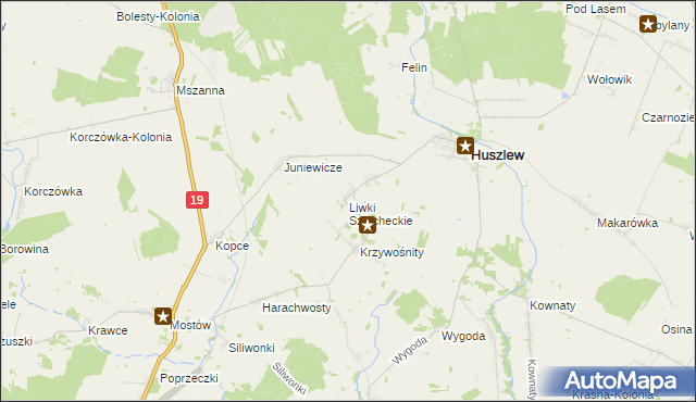 mapa Liwki Szlacheckie, Liwki Szlacheckie na mapie Targeo