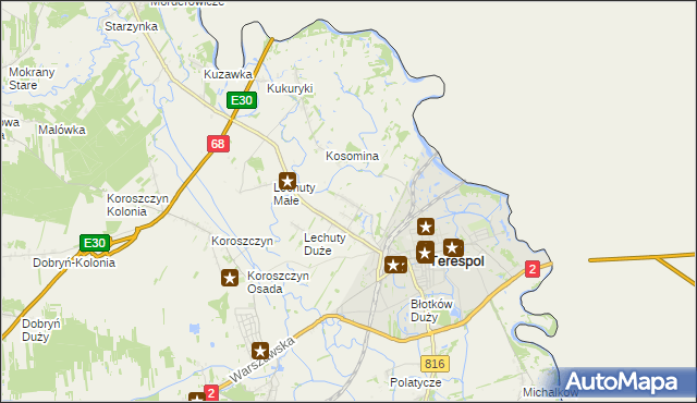mapa Łobaczew Mały, Łobaczew Mały na mapie Targeo
