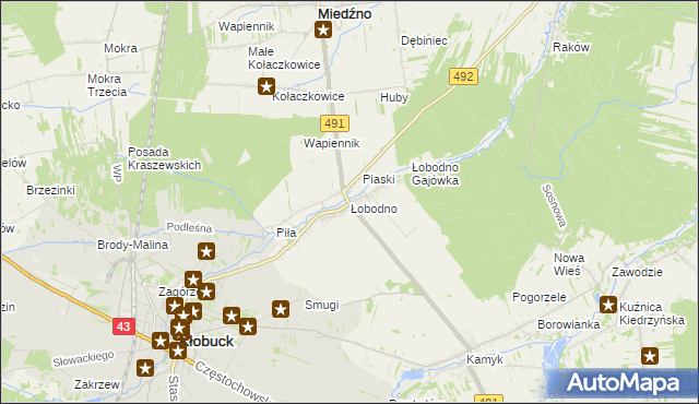 mapa Łobodno, Łobodno na mapie Targeo