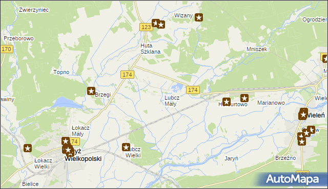 mapa Lubcz Mały, Lubcz Mały na mapie Targeo