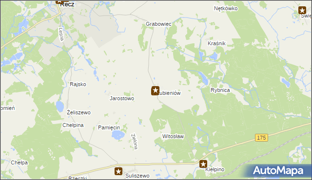 mapa Lubieniów, Lubieniów na mapie Targeo